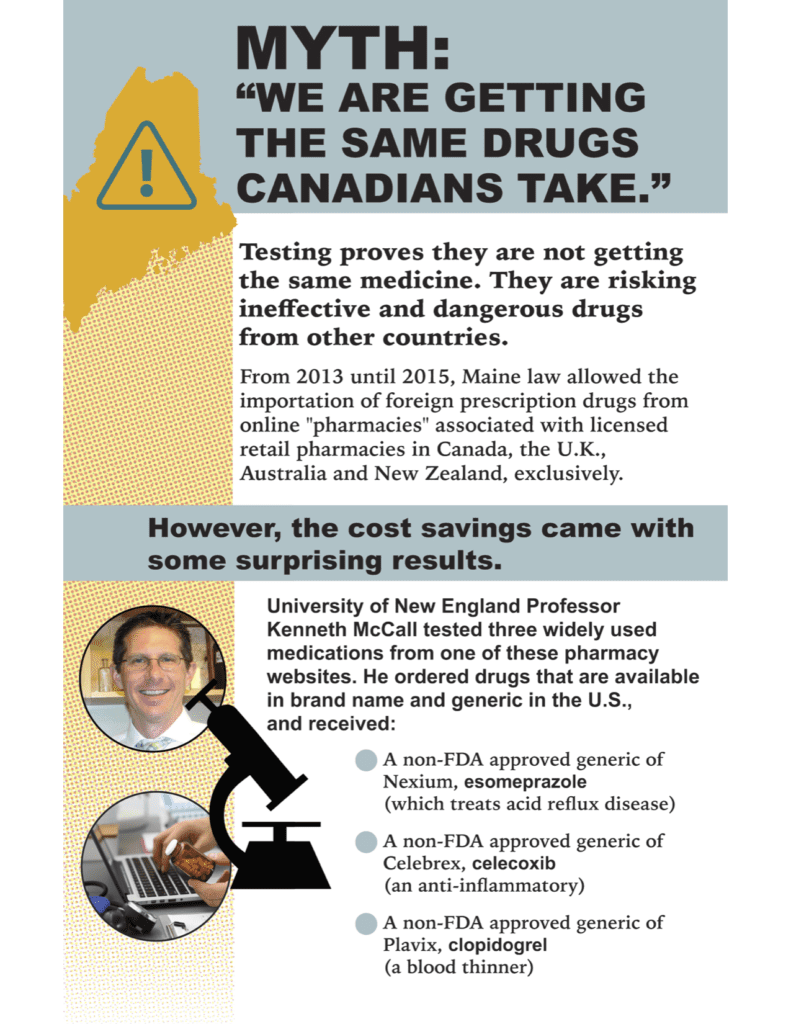 Myth: We are getting the same drugs Canadians take, part 1