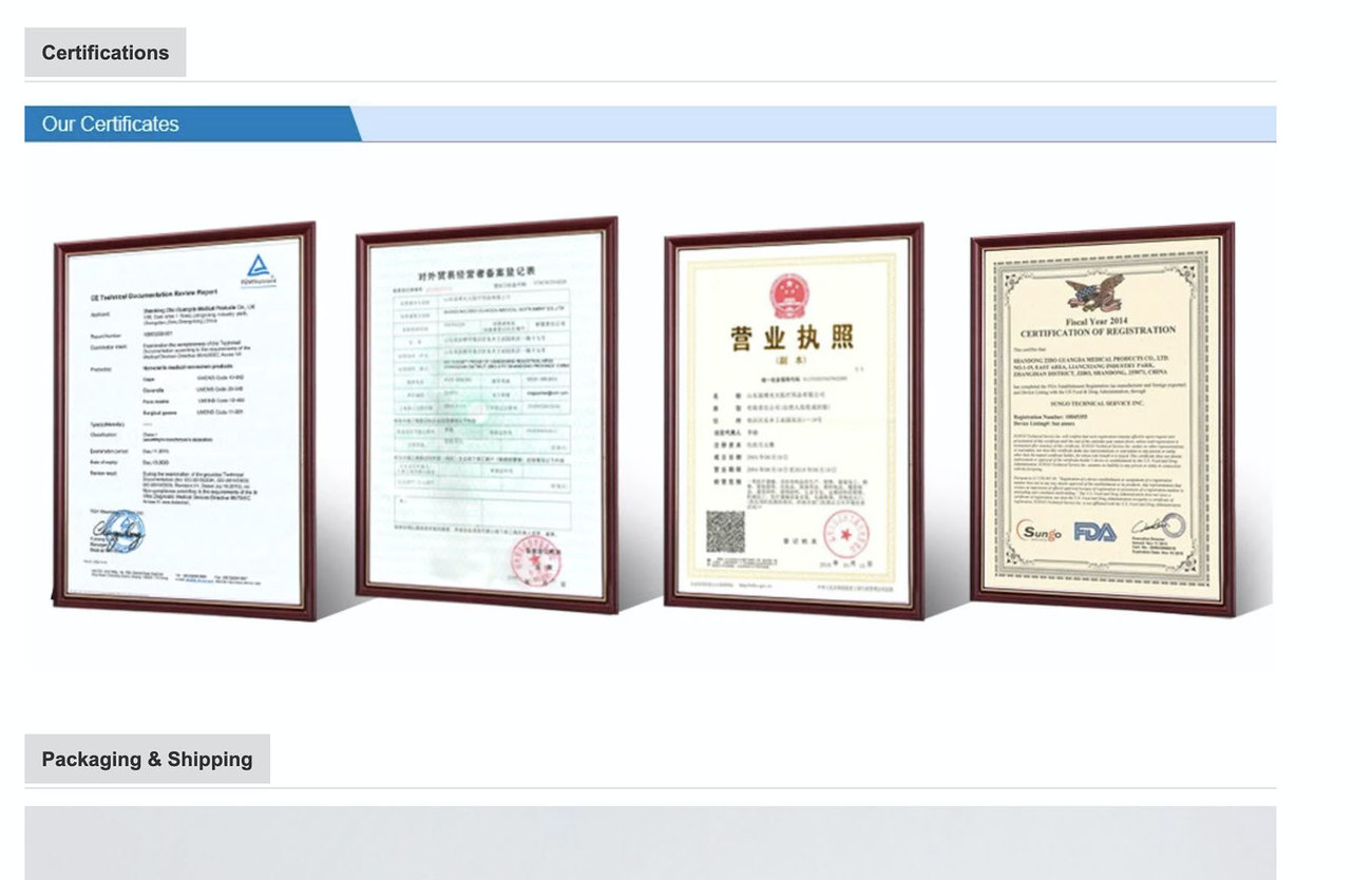 Image of framed certificates