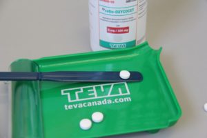 Bottle of TEVA's ratio-oxycocet