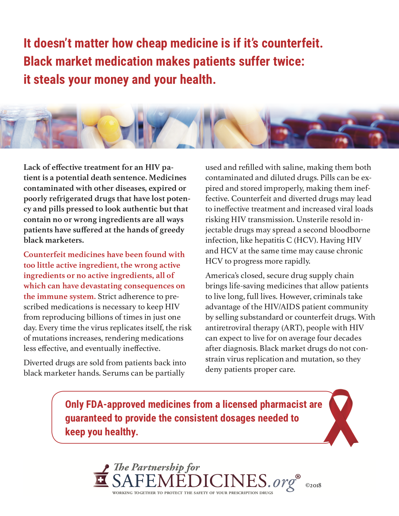 front page of HIV resource