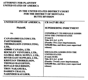 Screenshot from CanadaDrugs indictment