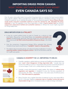 Importing Drugs from Canada Won't Work, Isn't Safe, and Doesn't Save Money. Even Canada Says So