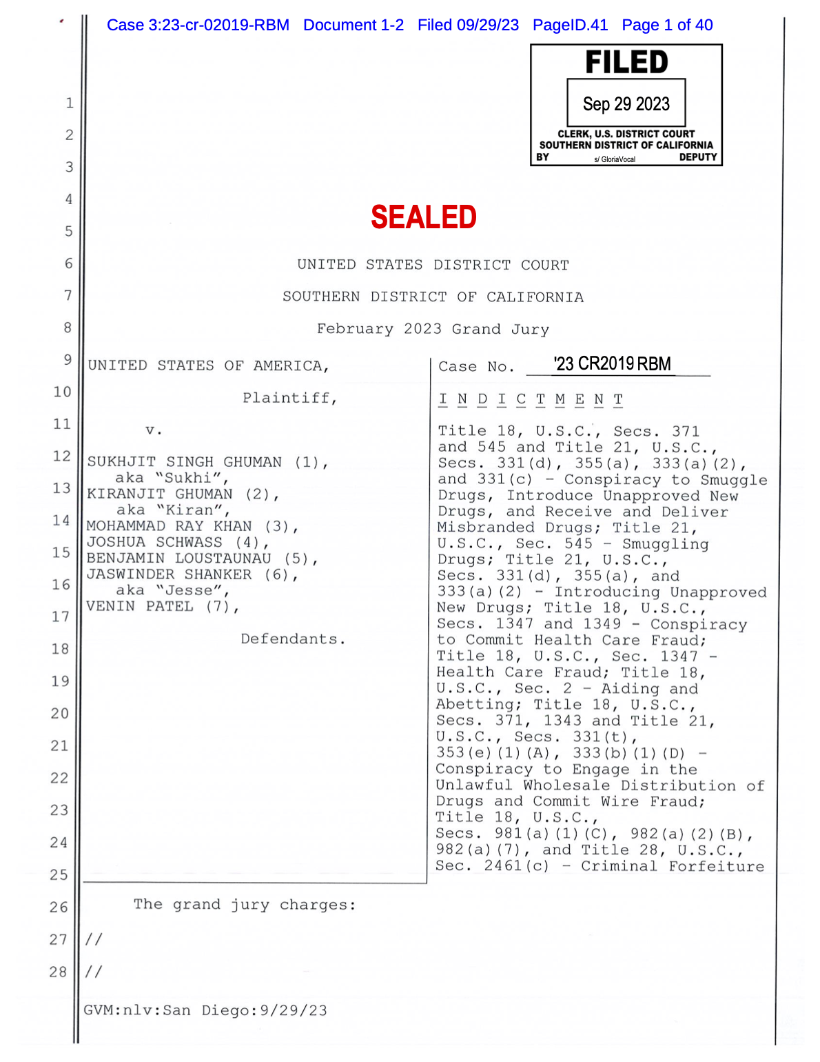 Indictment USA v Ghuman et al