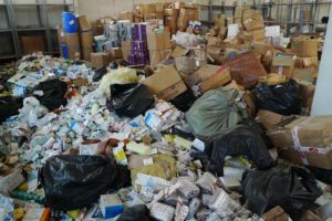 Plastic bags full of fake drugs