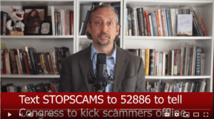 Still from the May 6 2020 COVID scams video