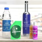 Image of hand sanitizers in beverage containers