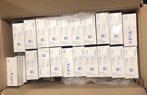 boxes of pre-filled, illegally imported arthritis injections
