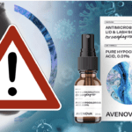 product promotional image with a warning symbox over it