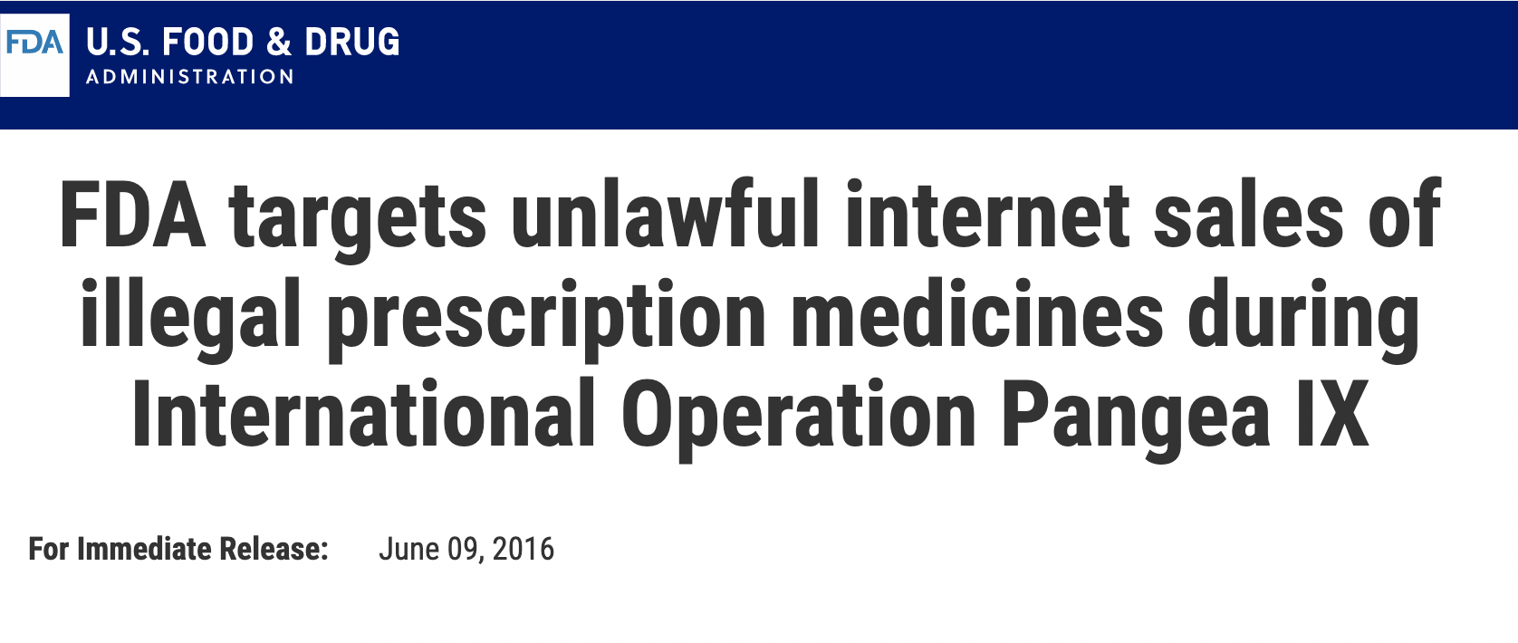 The FDA warned about DNP in its coverage of Operation Pangea in 2016.