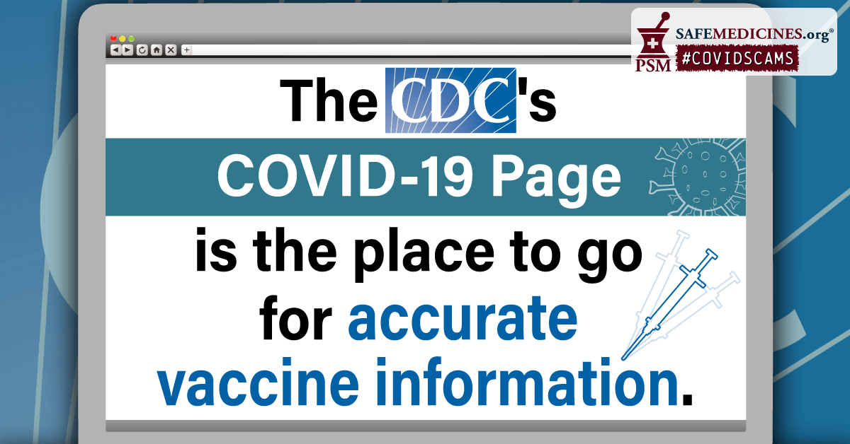 The CDC's COVID-19 page is the place to go for accurate vaccine information