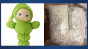 glow worm toy and pills