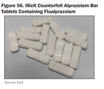 There are new counterfeit Xanax pills with a related chemical ingredient. (DEA, 2021)