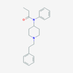 Chemical structure of fentanyl. Source: <a href="https://pubchem.ncbi.nlm.nih.gov#query=C22H28N2O">PubChem</a>