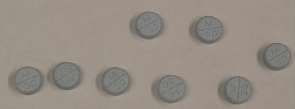 A photo of pills seized by Missoula police containing fentanyl and acetaminophen. 