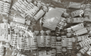 vials in a plastic bag