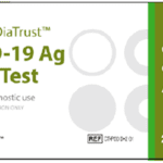 picture of the box of a covid test