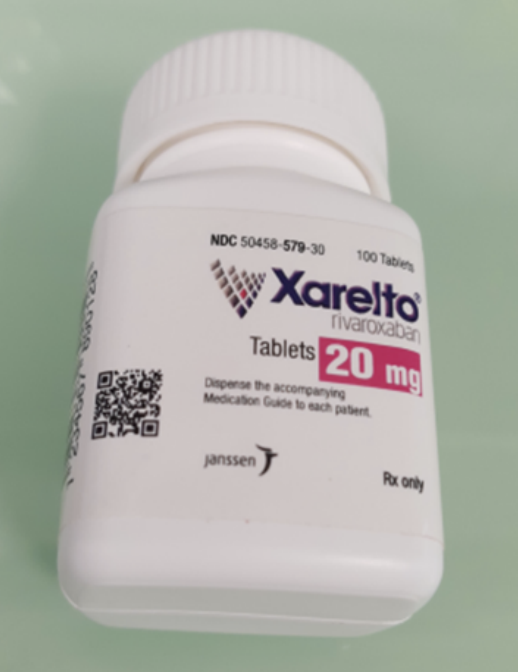 Fake Xarelto with English packaging. (COFEPRIS alert, February 2022)