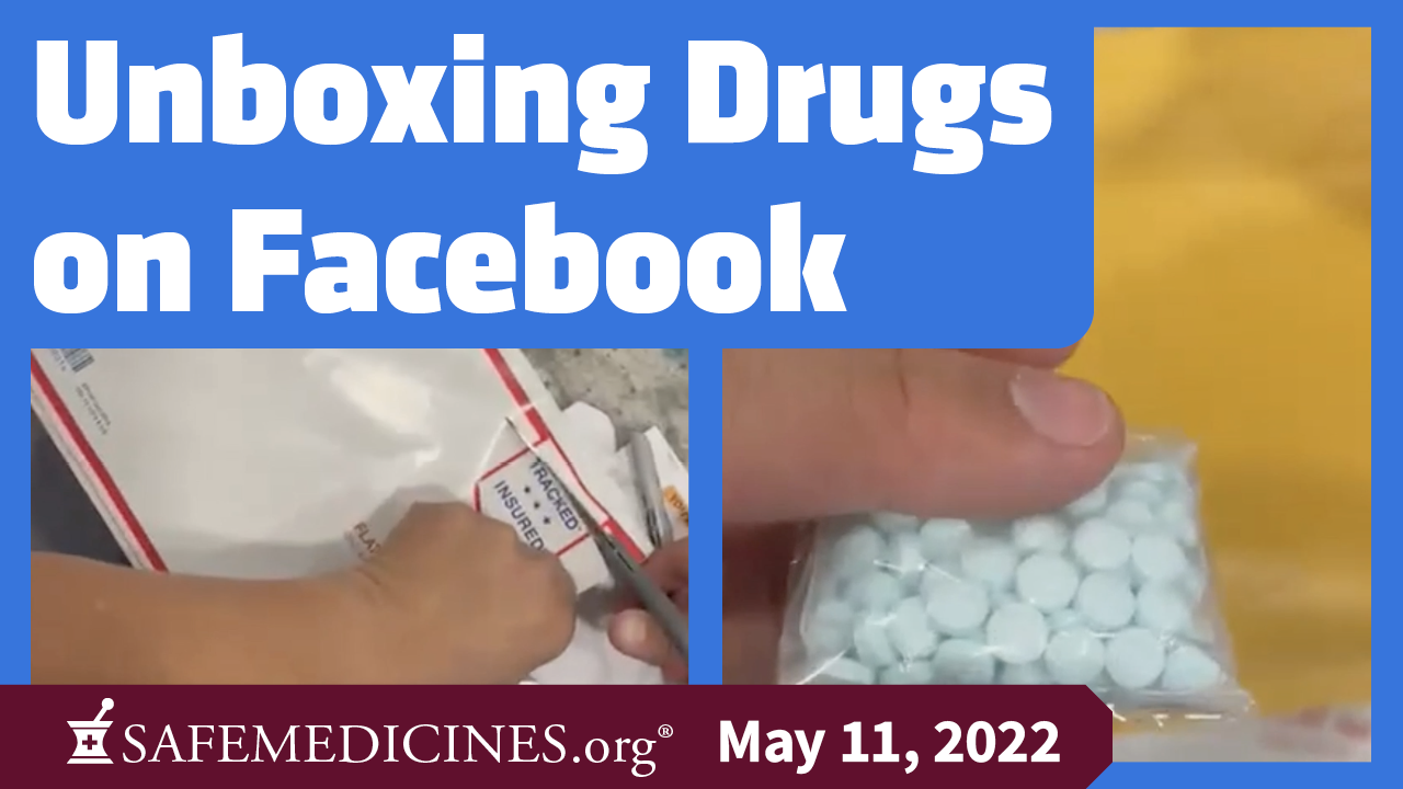 video over: unboxing drugs on Facebook