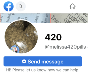 Screenshot of part of a facebook page: 420