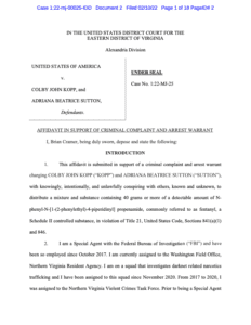 screenshot of the front page of a legal document