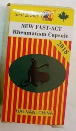 New Fast Act Rheumatism Capsule Product Label