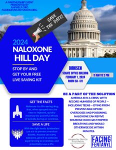 Flyer for Naloxone Hill Day 2024