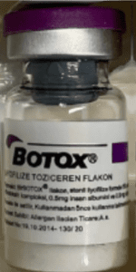 A vial of fake Botox