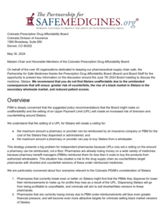 A thumbnail of the first page of our testimony.