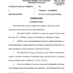 front page of Information, USA v Melissa Bandy