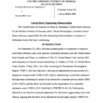 first page of a sentencing memo