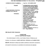 first page of an indictment
