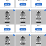 screenshot from a website selling vials of "research" semaglutide