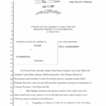 first page of a plea agreement
