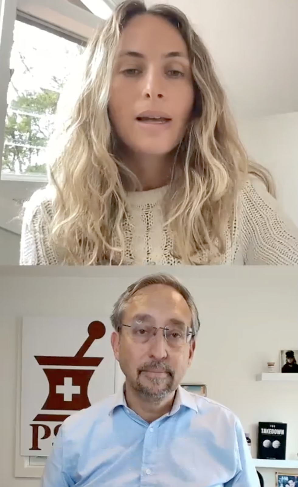 Screenshot of an online interview